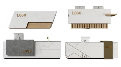 现代接待前台3D模型下载